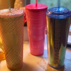 New 2023 summer Starbucks tumblers $120 for the 3